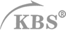 KBS logo in grijs met pijl en geregistreerd handelsmerk