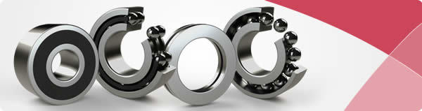 Weergave van vier kogellagers met zichtbare kogels en ringen