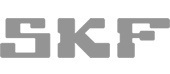 SKF logo in grijze blokletters